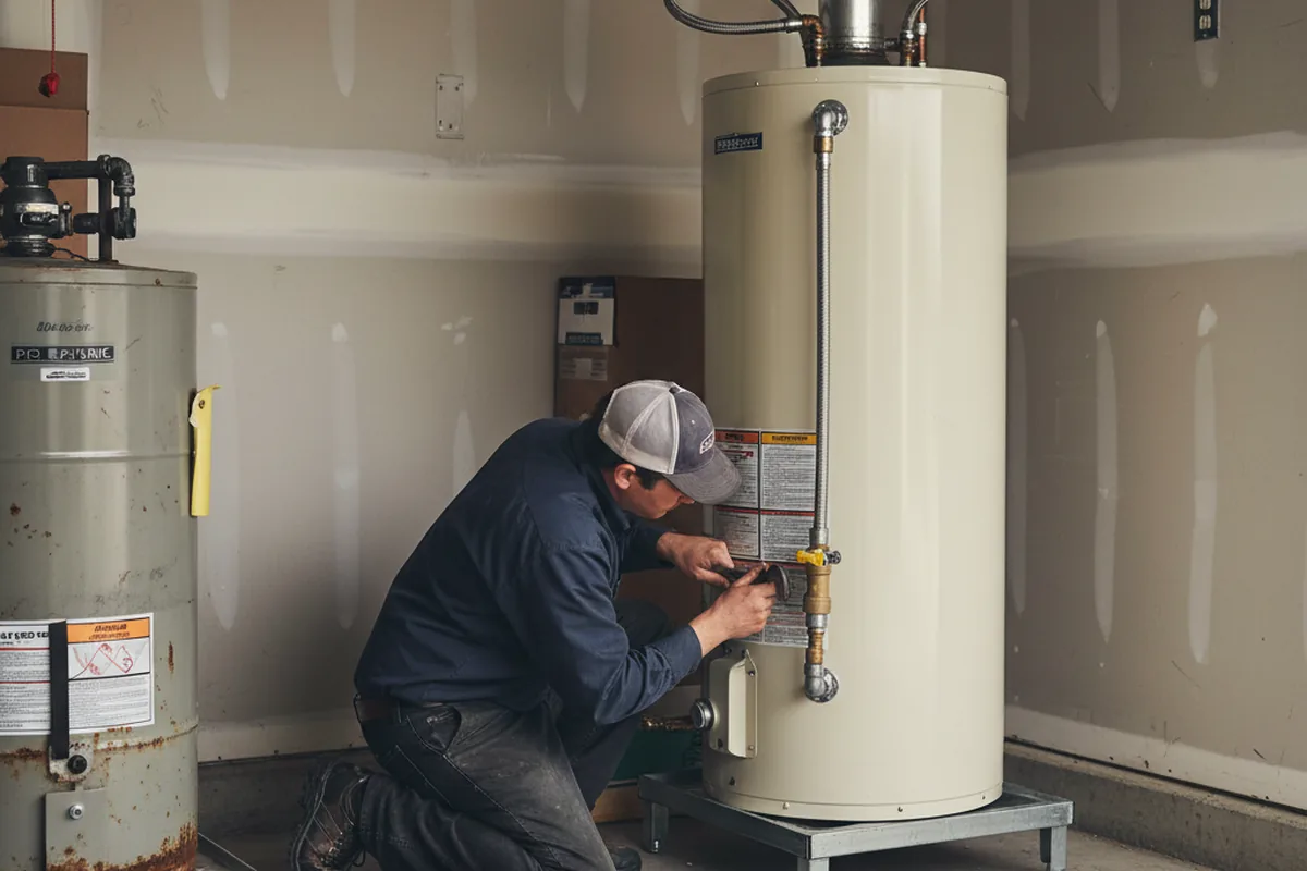 Water heater and shutoff valve replacement in River Rouge